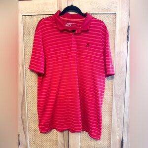 Mickey Mouse Victory Performance Polo Shirt for Men by Nike – Red Stripe Large